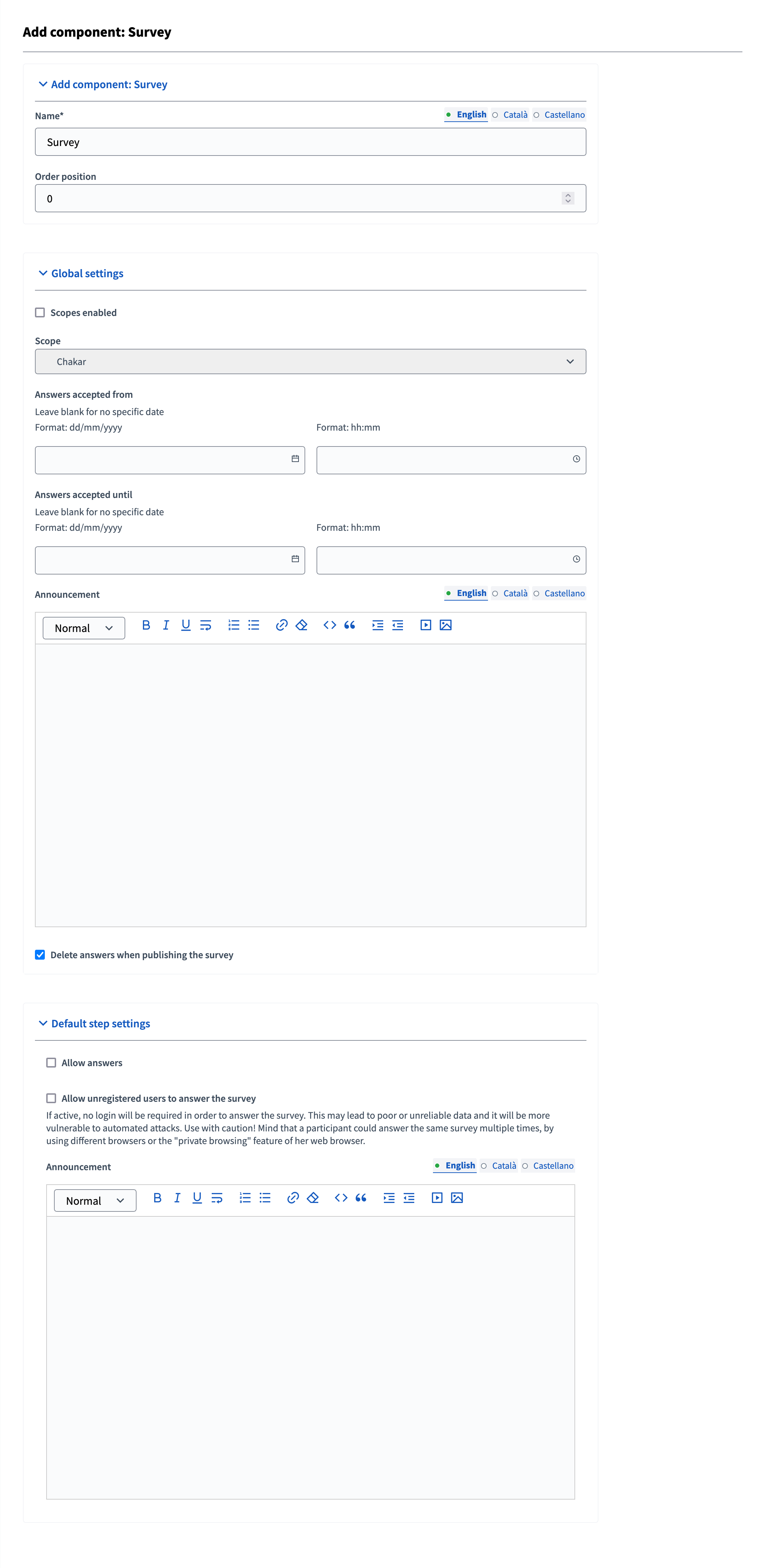 Add component form